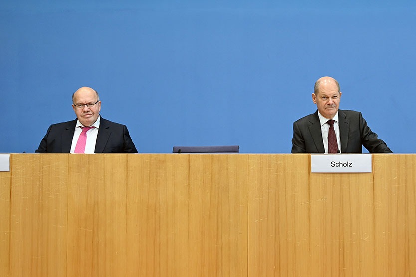 Bundeswirtschaftsminister Peter Altmaier und Bundesfinanzminister Olaf Scholz 