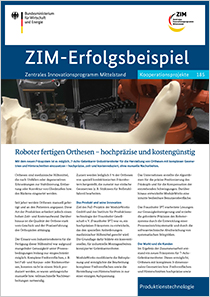 Cover der Publikation: ZIM-Erfolgsbeispiel 185