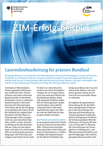 Cover der Publikation: ZIM-Erfolgsbeispiel 208